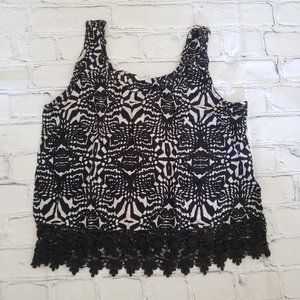 Lace Fringe Tank Top